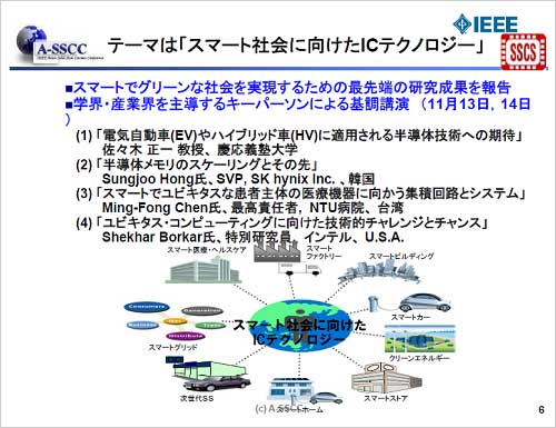 図1 A-SSCC2012のテーマは「スマート社会に向けたICテクノロジー」 出Z:A-SSCC実行委^会