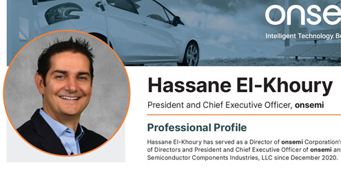 図1 onsemi社 社長兼CEOのHassane El-Khoury