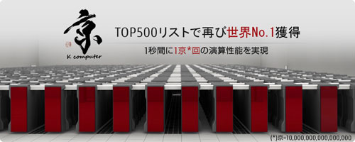 図1 半Qiのトップを維eした富士通のスパコン「B」
