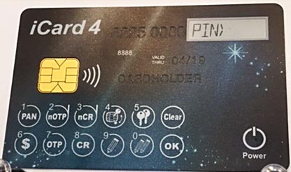 図1 ICカード内にe-インクのディスプレイを組み込み極薄電池で動かす FDKは1次電池をて販売中