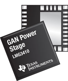 図1 8mm角のQFNパッケージに封VされたGaNパワーFET 出Z:Texs Instruments