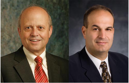 図1 メンターCEOのWalden Rhines (左) とマーケティングディレクタのStephen Pateras ()