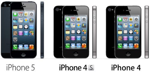 図 発表されたiPhone 5はアイコン1`分画Cが長い